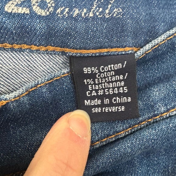 J Crew Toothpick Low Rise Dark Wash Ankle Straight Jeans 26W - Picture 6 of 7